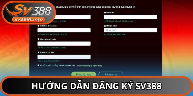 Hướng dẫn chi tiết cách đăng ký tài khoản tại nhà cái SV388